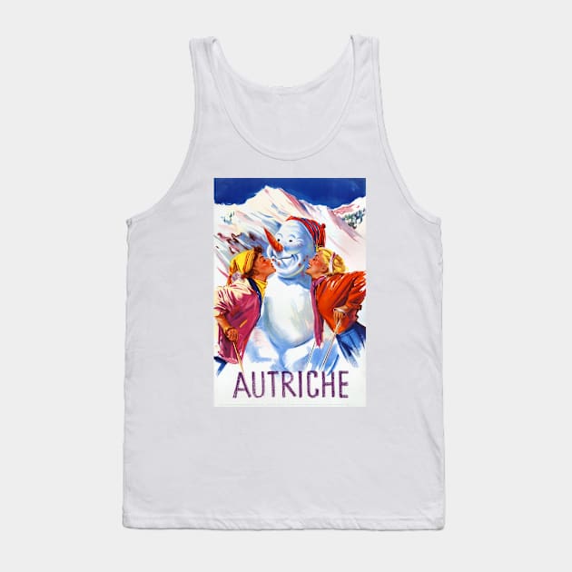 Vintage Travel Poster Autriche Austria Tank Top by vintagetreasure